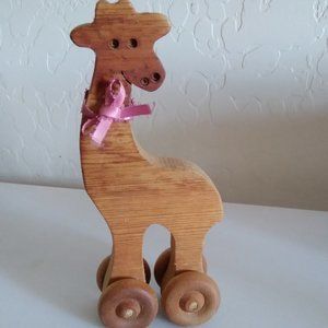 Wooden decorative giraffe